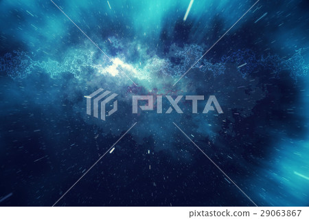 Starry outer space background texture with nebula 29063867