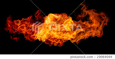 Fire isolated on black background. Fire isolated on black background. 29064094
