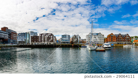 View of a marina in Tromso, North Norway 29064111