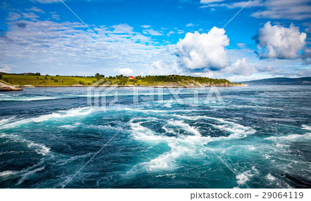 Whirlpools of the maelstrom of Saltstraumen, Nordland, Norway 29064119