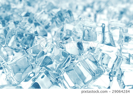 Heap of ice cubes. background of ice cubes with 29064284