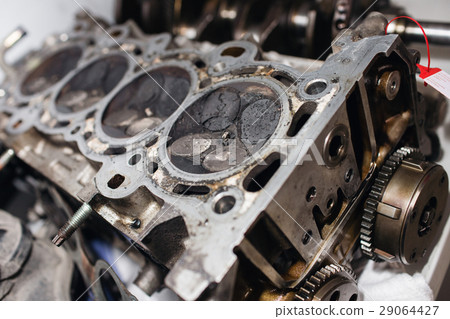 Engine valve car maintenance. A deposit on a 29064427
