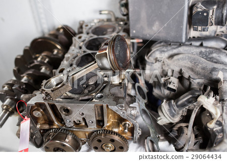 Engine valve car maintenance. A deposit on a 29064434