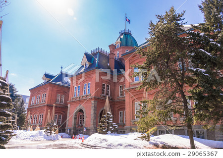 Former Hokkaido Government Office Government building Red building brick building in winter 29065367