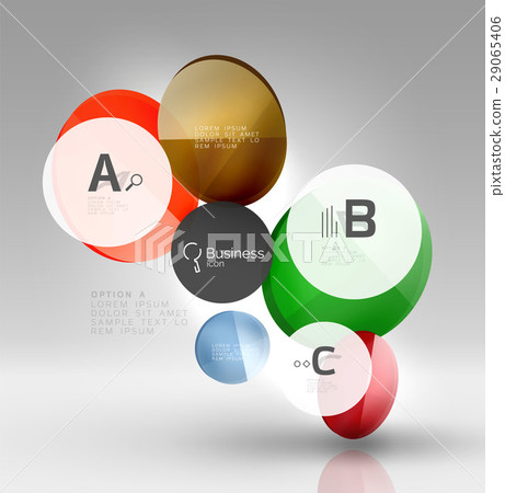 Colorful glossy circle infographics Colorful glossy circle infographics 29065406