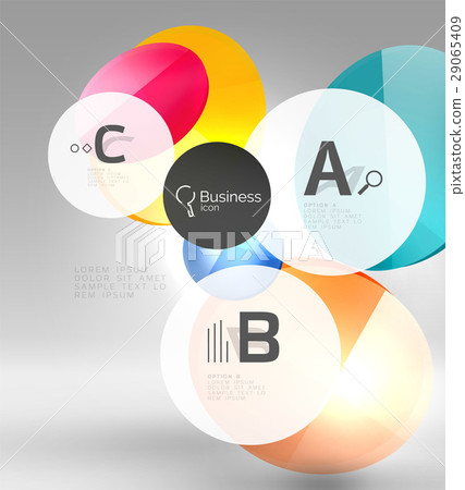 Colorful glossy circle infographics Colorful glossy circle infographics 29065409