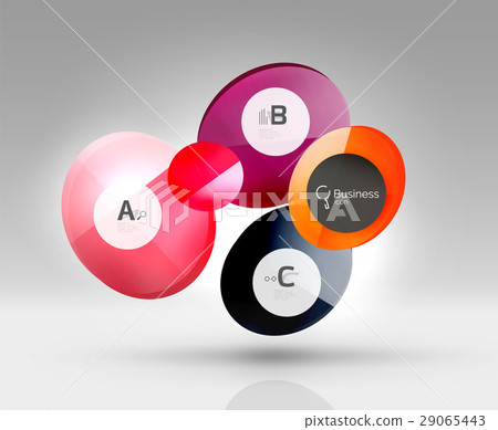 Colorful glossy circle infographics Colorful glossy circle infographics 29065443