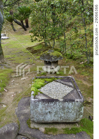 Katsura Rikyu outside the stool sitting double basin with a hand basin and a lantern Katsura Rikyu outside the stool sitting double basin with a hand basin and a lantern 29066366
