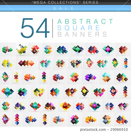 Mega collection of 54 square geometrical web 29066910
