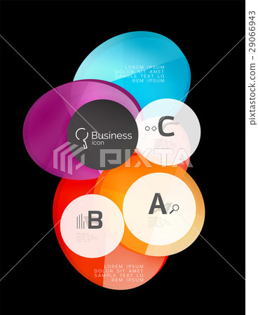 Glossy glass circle banner design template Glossy glass circle banner design template 29066943