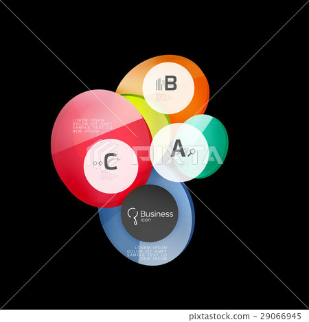 Glass circles on black Glass circles on black 29066945