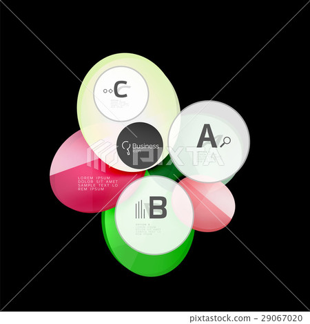 Glass color circles - infographic elements on Glass color circles - infographic elements on 29067020