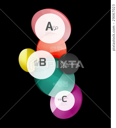 Glass circle abstract background Glass circle abstract background 29067023