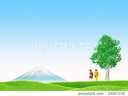 一對夫婦徒步登山富士山 一對夫婦徒步登山富士山 29067248