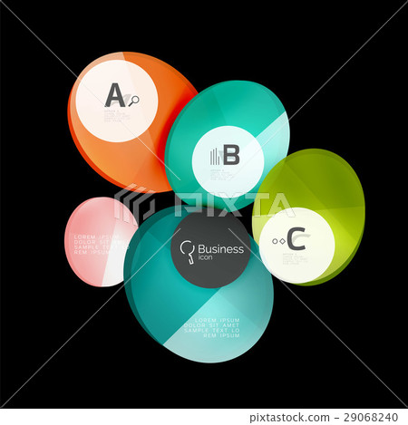 Abstract circles on black 29068240