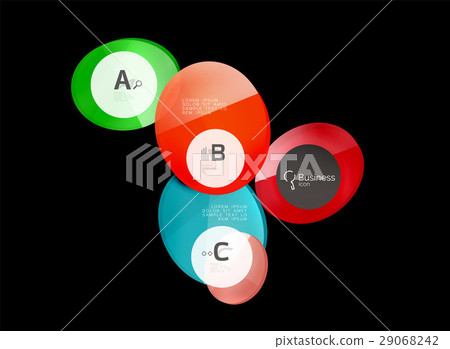 Glass color circles - infographic elements on Glass color circles - infographic elements on 29068242