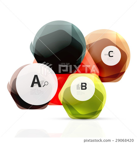 Abstract geometrical hexagon banner 29068420