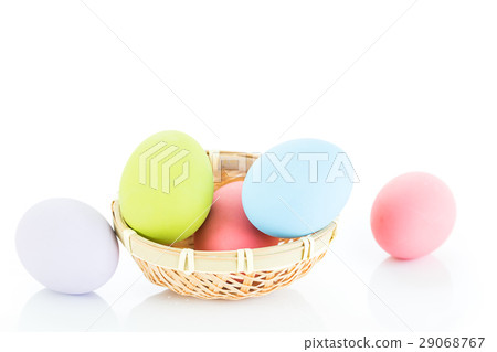 Easter eggs on white 29068767