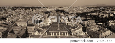 Rome city panoramic view Rome city panoramic view 29069572