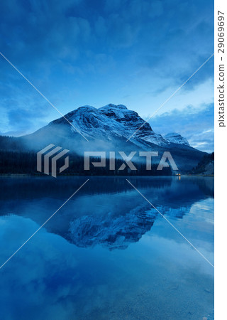 mountain with lake reflection 29069697