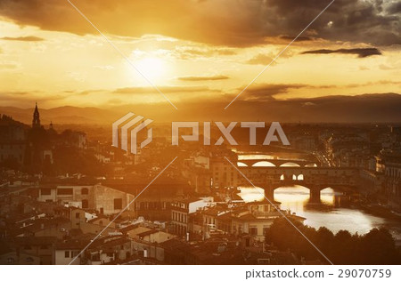 Florence skyline sunset 29070759