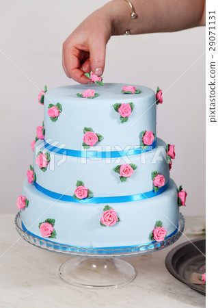 Big cake with roses 29071131