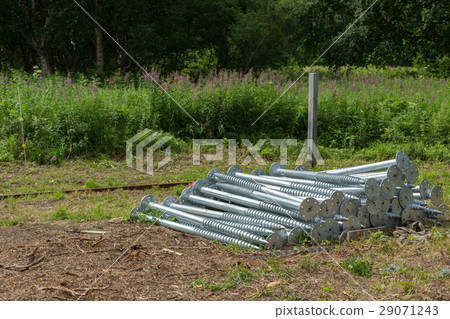 Iron piles for the construction of foundation of a 29071243