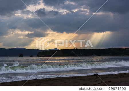 Zavoiko Bay in the Pacific Ocean on outskirts of 29071290