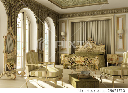 Luxury rococo bedroom 29071710
