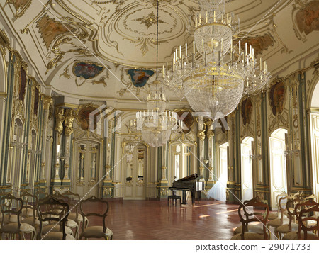 Majestic large decorated piano concert hall. 29071733