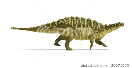 Talarurus dinosaur, photorealistic and scientifically correct representation. Side view. 29071990