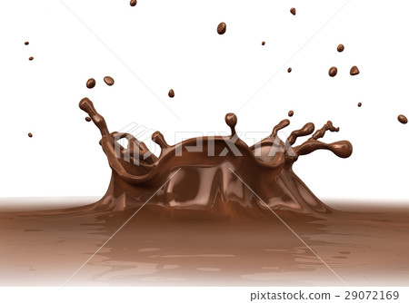Liquid Chocolate splash close up. Liquid Chocolate splash close up. 29072169