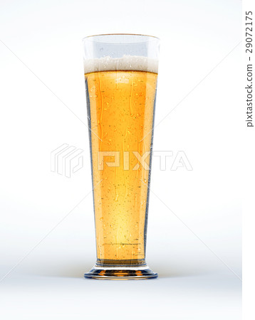 Tall glass of beer on white background. Tall glass of beer on white background. 29072175