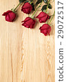 Red Roses on Wooden Background 29072517