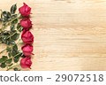 Red Roses on Wooden Background 29072518