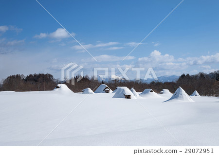 Sanno Maruyama ruins of the snowy field Sanno Maruyama ruins of the snowy field 29072951