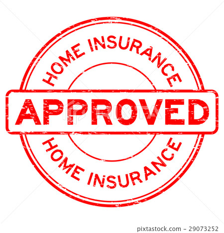 Grunge red home insurance approved rubber stamp Grunge red home insurance approved rubber stamp 29073252