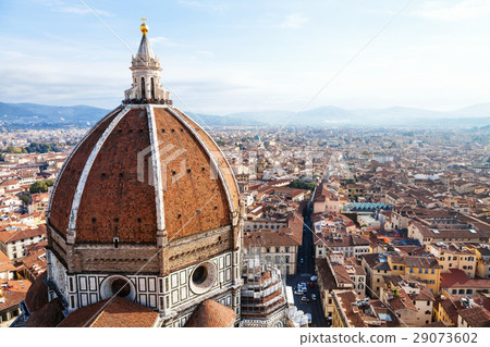 above view Dome of Cathedral and Florence town above view Dome of Cathedral and Florence town 29073602