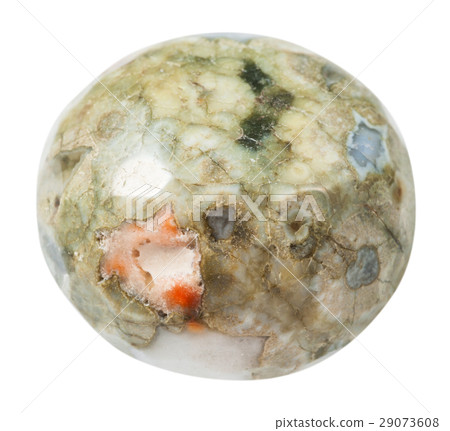 tumbled specimen of green Madagascar Rhyolite 29073608