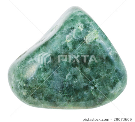 tumbled green jadeite gemstone isolated 29073609