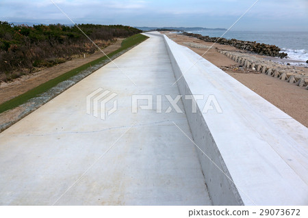 Restored Coastal Embankment Iwaki Shinkaiko Coast December 4, 2013 29073672