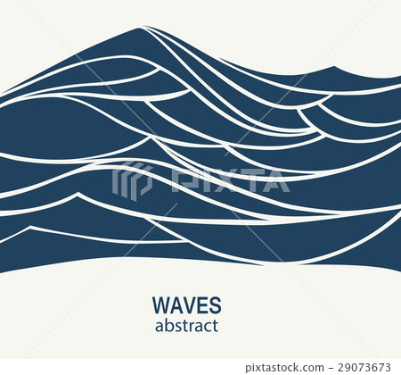 Water Wave Logo abstract design. Cosmetics Surf 29073673