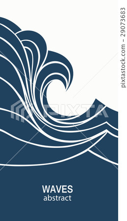 Water Wave Logo abstract design. Cosmetics Surf Water Wave Logo abstract design. Cosmetics Surf 29073683