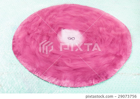 wool fibers on back side of hat layout 29073756