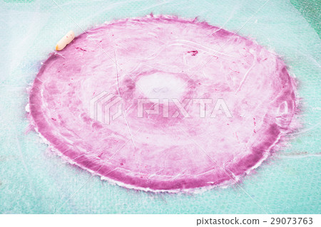 lathering of the fibers on back side of hat layout 29073763