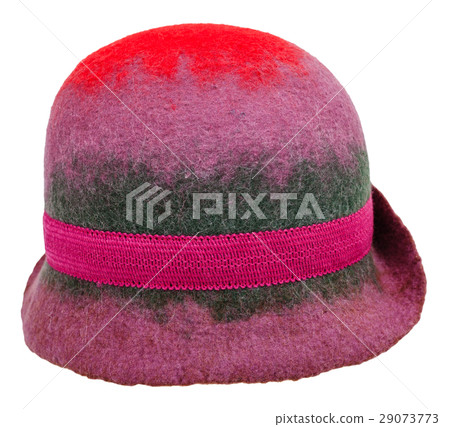 handmade felt woman's cloche hat isolated handmade felt woman's cloche hat isolated 29073773