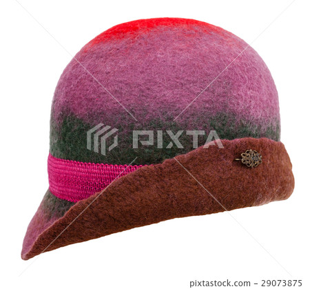 side view of handmade felt woman's cloche hat 29073875