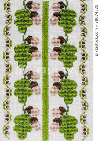 Handmade embroidery by cross stitch. Handmade embroidery by cross stitch. 29074529
