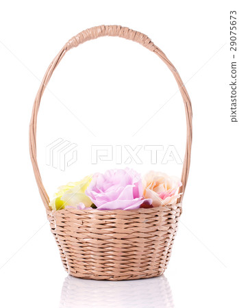 Easter basket on a white background Easter basket on a white background 29075673