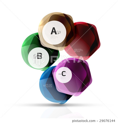 Geometrical hexagons abstract background 29076144